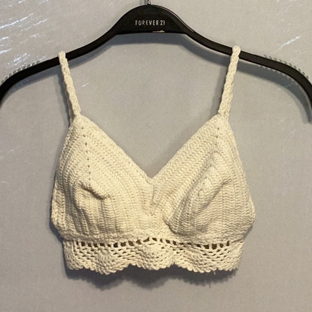 Hint of Mint knit bra top size xs